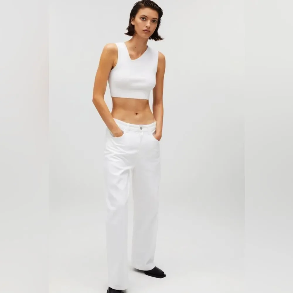 Kaia Greber x Zara Coated Jeans New